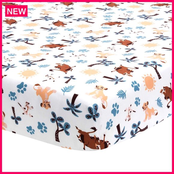 Other - Fitted Crib Sheet 28x52 Inch Microfiber Lion King Adventure Nursery